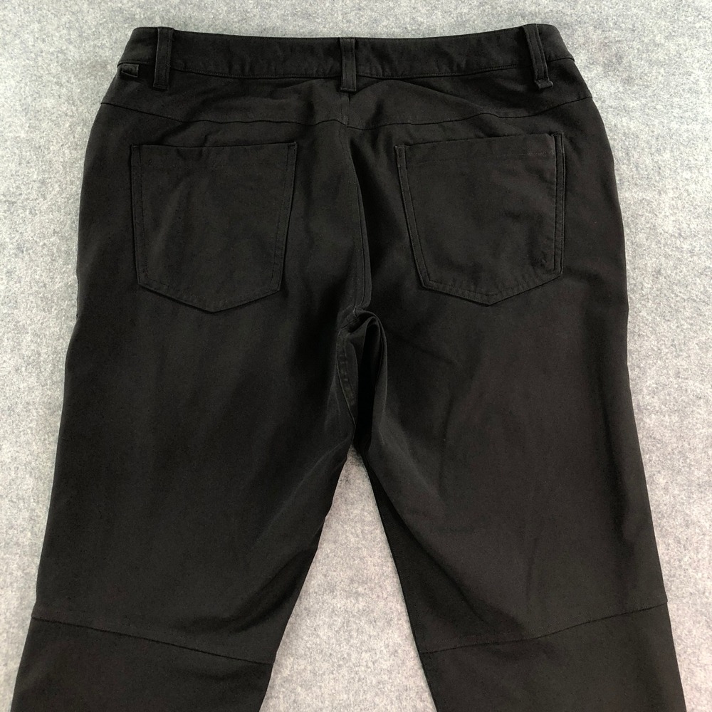Lululemon Mens Chino Pants 32 Black Polyester Blend Slim Fit Abc Utilitech Gym - Picture 6 of 14